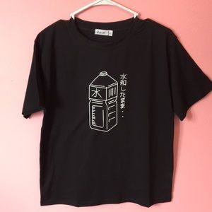 ▪️japanese black graphic tee▪️